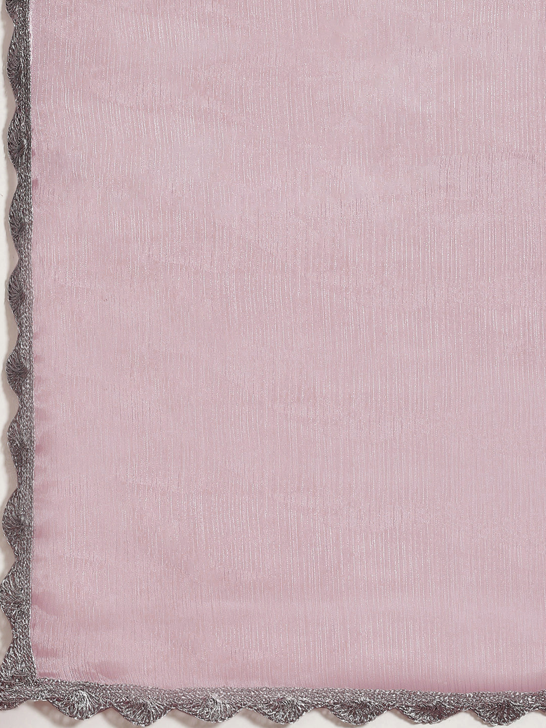 Tikhi Imli Pink Solid Embellished Border Saree | Grocsy