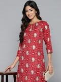 HERE&NOW Floral Printed Regular Kurta with Palazzos | Grocsy