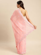 kasee Floral Zari Pure Georgette Saree | Grocsy