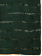 Sangria Women Green & White Ethnic Embellished Beaded Kurta with Trousers & Dupatta | Grocsy