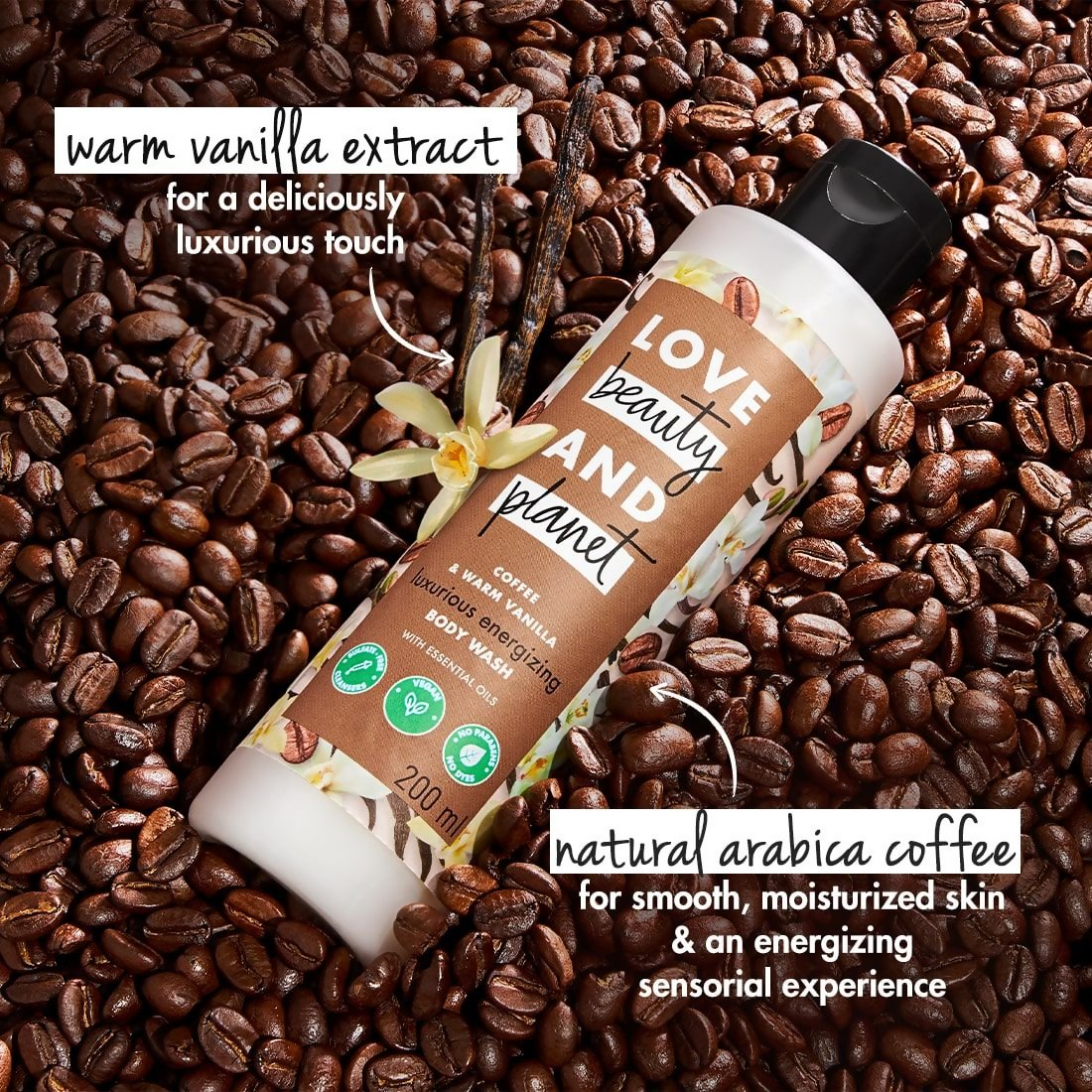 Love Beauty And Planet Coffee & Warm Vanilla Body Wash | Grocsy