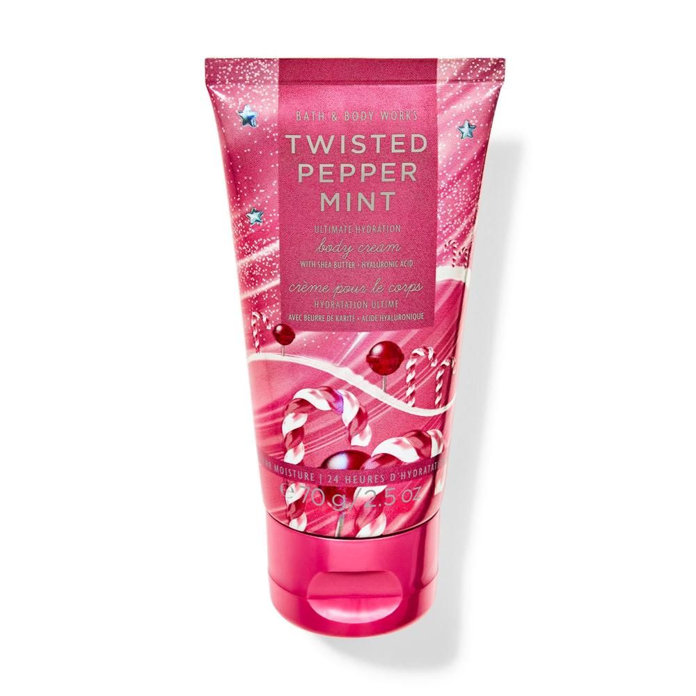 Bath & Body Works Twisted Peppermint Travel Size Ultimate Hydration Body Cream | Grocsy