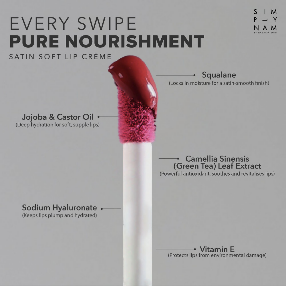 Simply Nam Satin Soft Lip Creme - Reshma Divine Rose | Grocsy