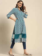 Sangria Chikankari Embroidered Kurta | Grocsy