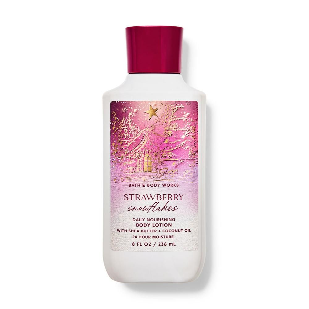 Bath & Body Works Strawberry Snowflakes Body Lotion | Grocsy