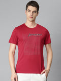 Alcis Men Typography Printed Anti Static Slim Fit Sports T-shirt | Grocsy