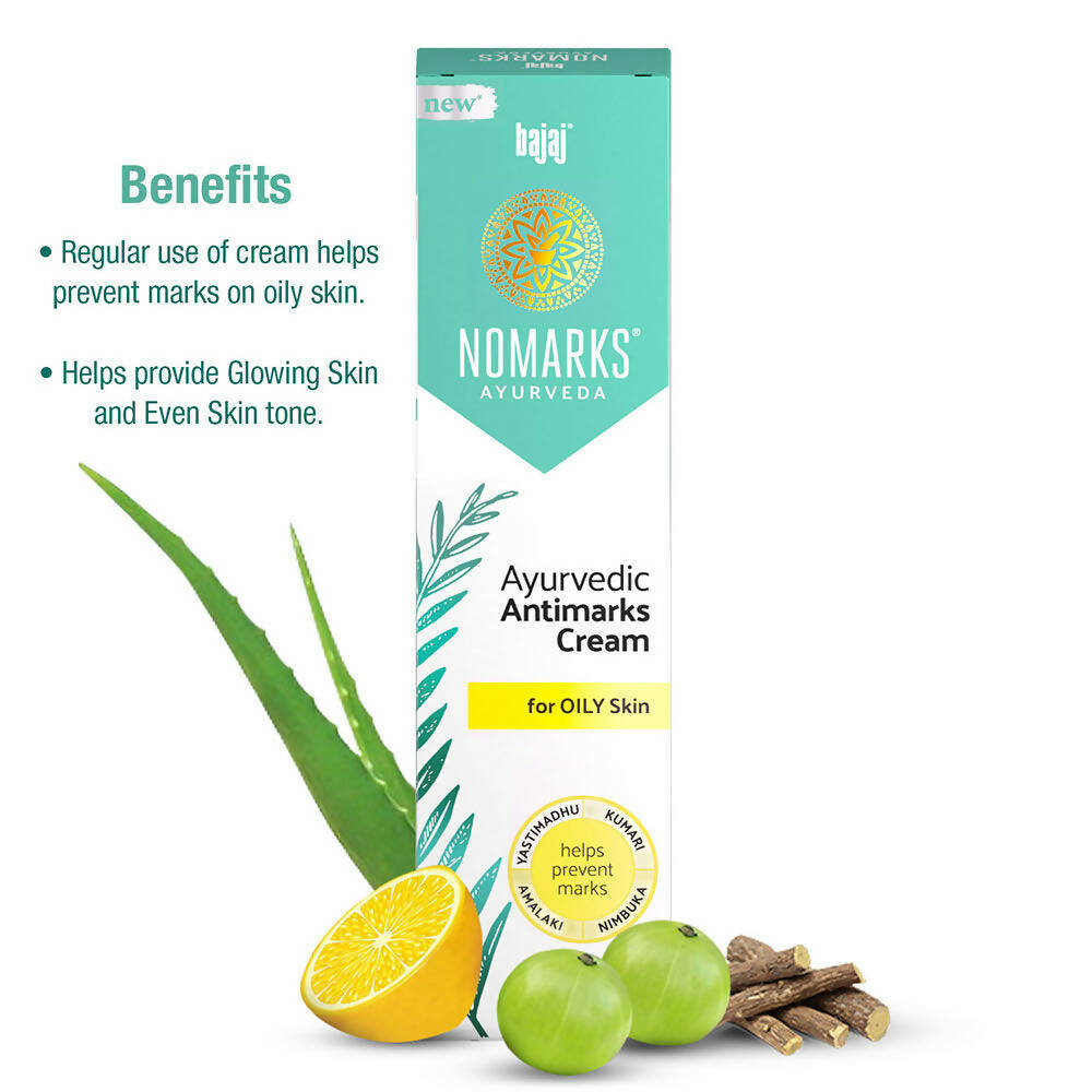 Bajaj Nomarks Ayurvedic Antimarks Cream For Oily Skin | Grocsy
