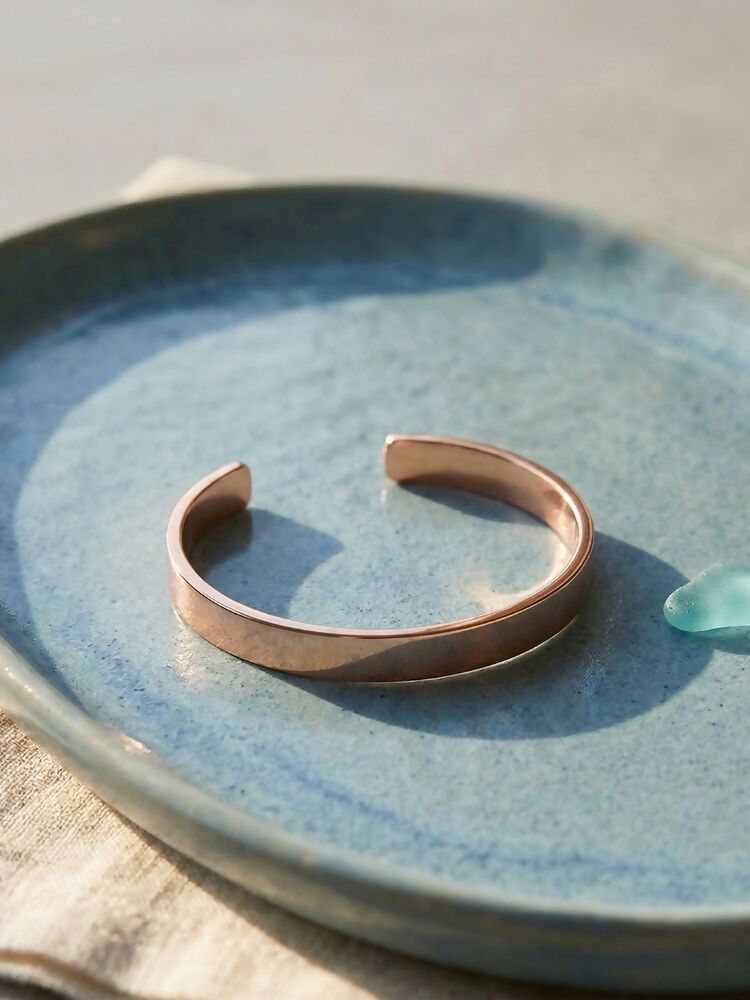 NVR Men's Rose Gold Kada Bracelet | Grocsy