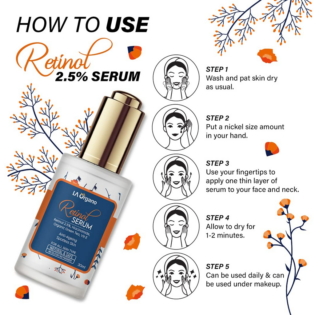 LA Organo 2.5% Retinol Face Serum | Grocsy