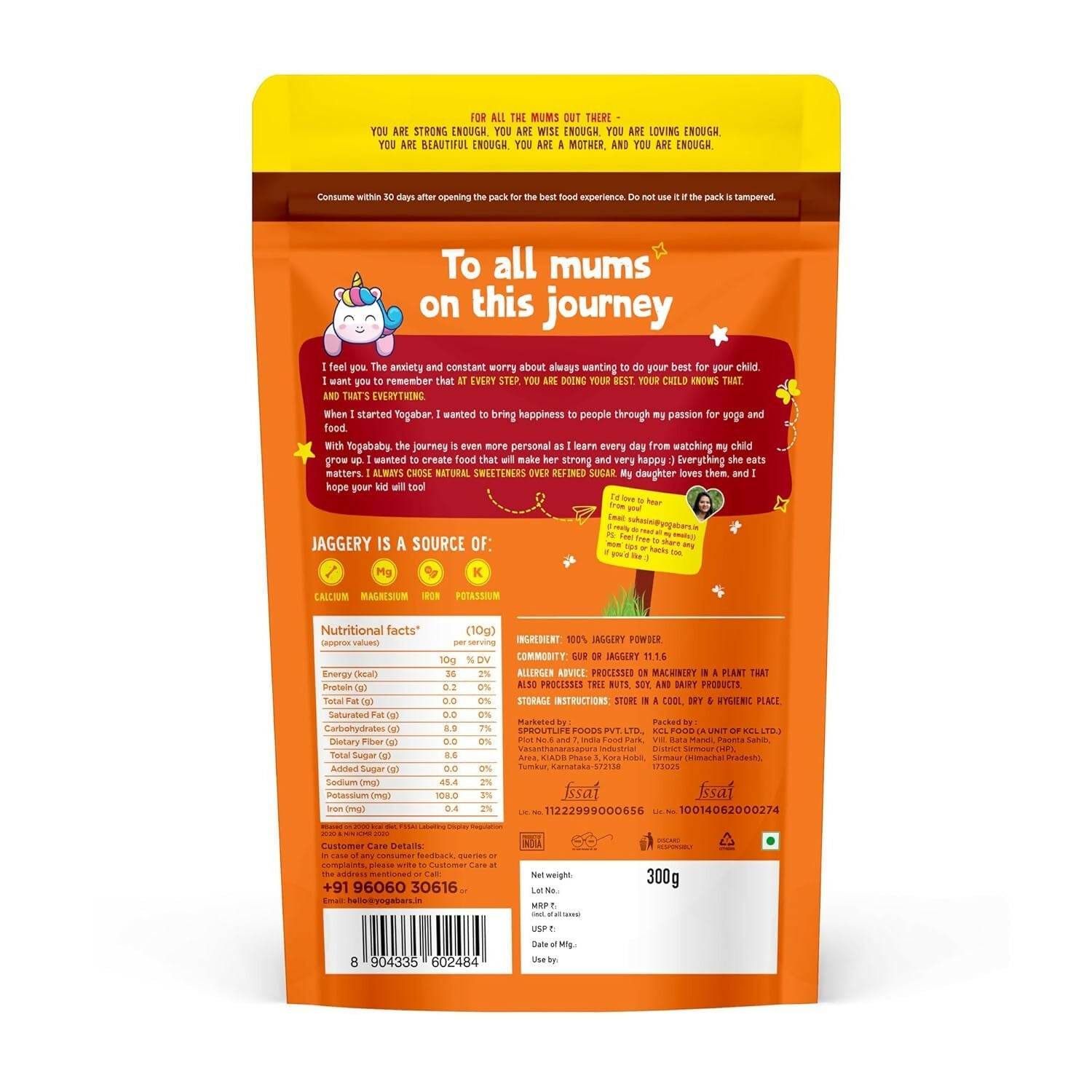 Yoga Bar Yogababy Jaggery Powder For Infants, Kids | Grocsy