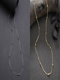 NVR Women's Set of 2 Silver & Gold Rhodium-Plated Minimal Chain | Grocsy