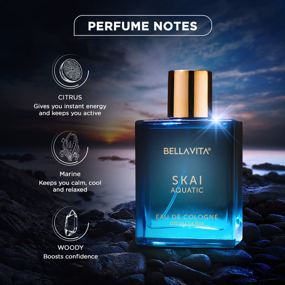 Bella Vita Skai Aquatic Unisex Eau De Cologne Perfume | Grocsy