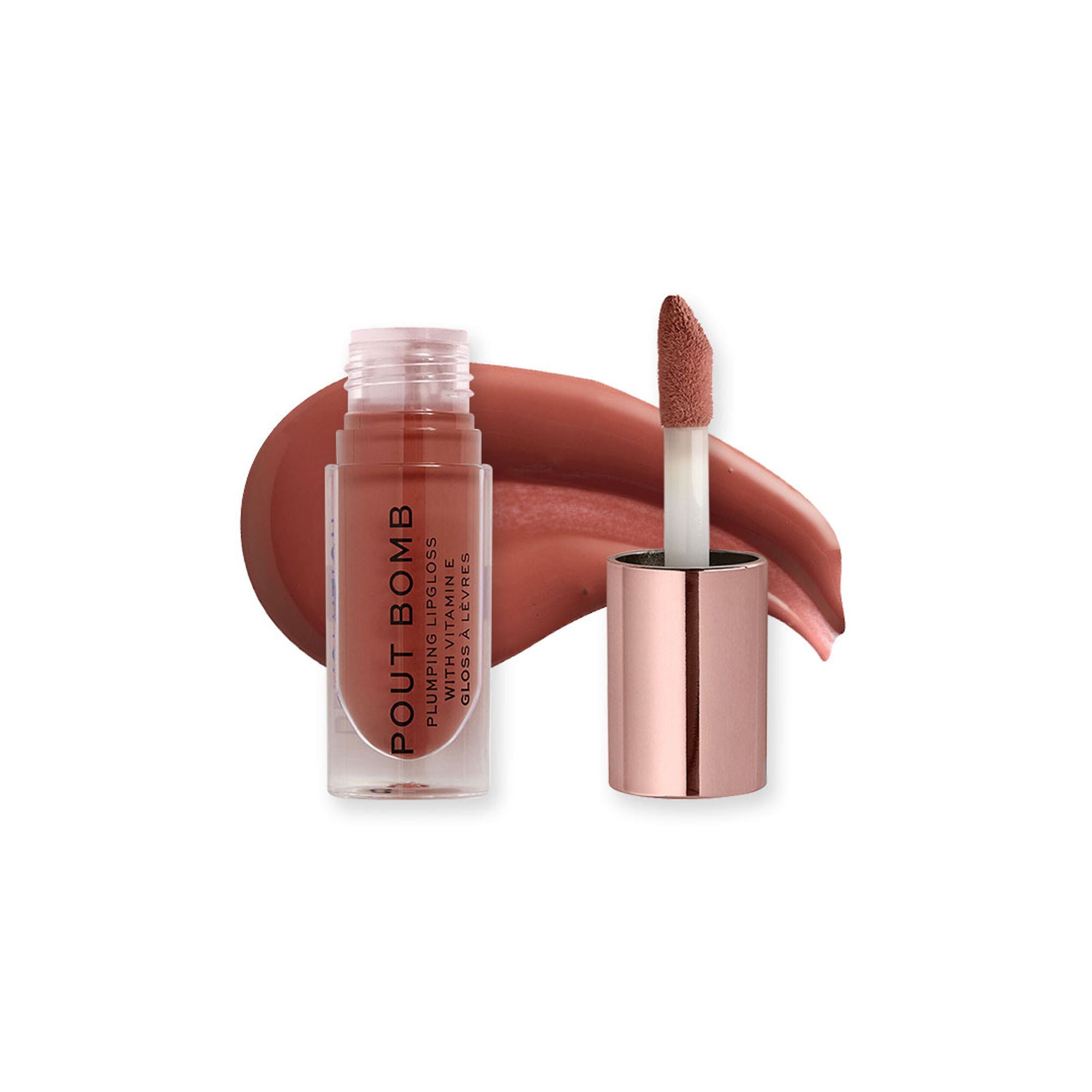 Makeup Revolution Pout Bomb Plumping Gloss - Cookie | Grocsy