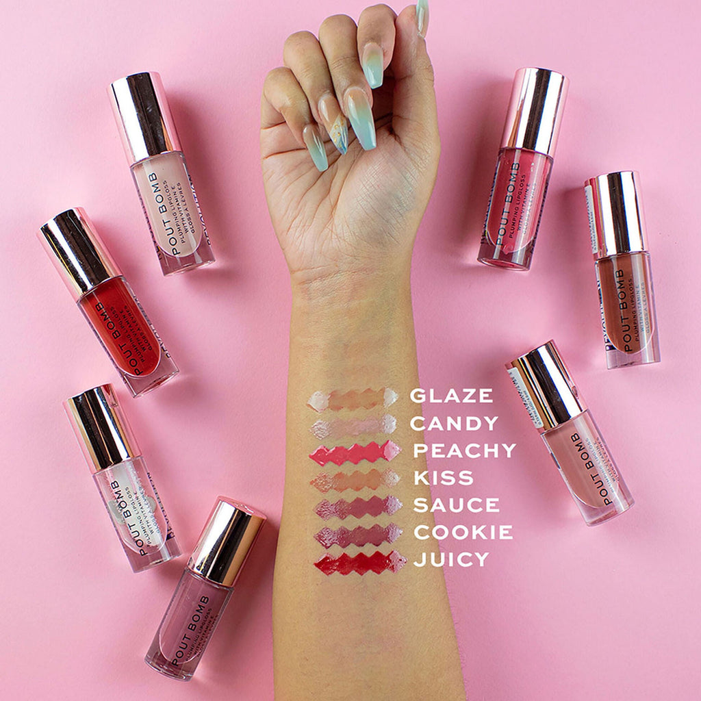 Makeup Revolution Pout Bomb Plumping Gloss - Cookie | Grocsy