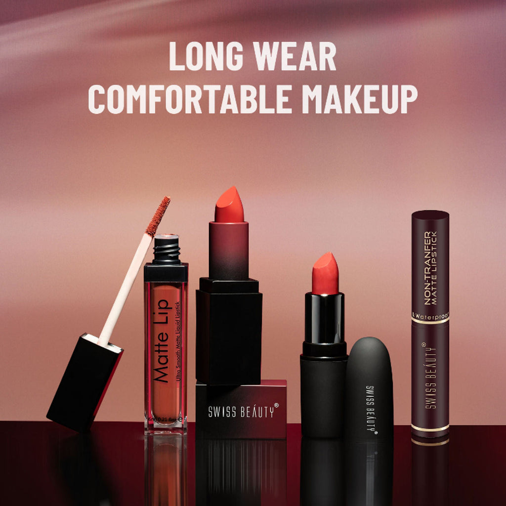 Swiss Beauty Non-Transfer Matte Lipstick - 16 Red Letter | Grocsy