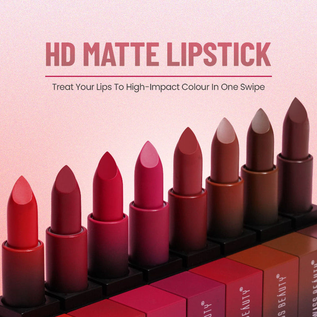 Swiss Beauty HD Matte Lipstick , High Coverage , Lightweight - 20 Dynamite Berry | Grocsy