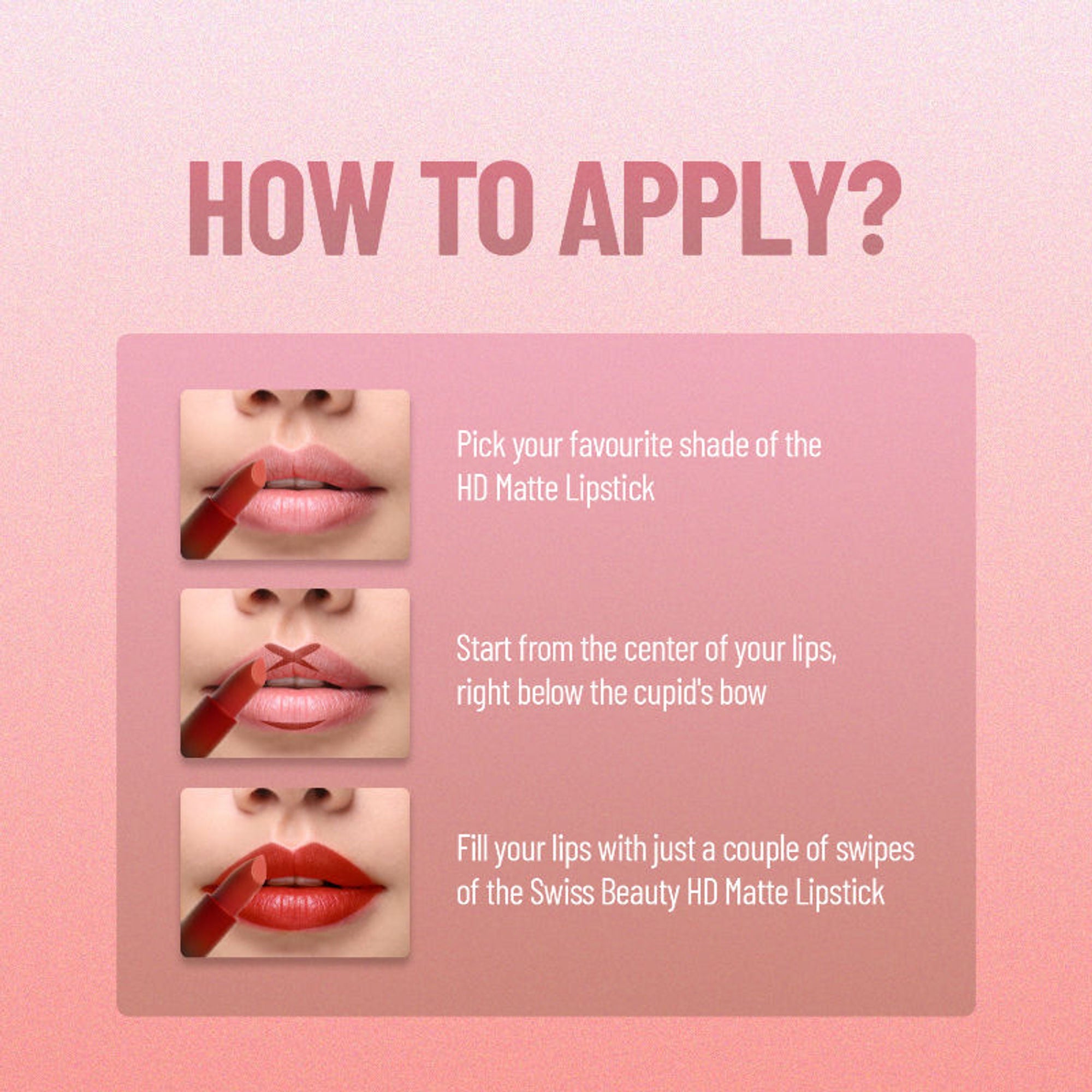 Swiss Beauty HD Matte Lipstick , High Coverage , Lightweight - 30 Chic Pink | Grocsy