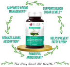 Bliss Welness Weight Management Carb Controller Green Coffee Bean Extract Veg Capsule | Grocsy