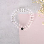 NVR Men & Women Transparent Beaded Elasticated Bracelet | Grocsy