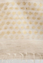 Mominos Fashion Moeza Women's Banarsi Cotton Woven Design Beige Dupatta | Grocsy