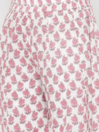 Miravan Women's Cotton Floral Print Straight Kurta And Palazzo Set | Grocsy