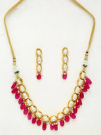 Kundan Choker With Earrings - Ruby Raang | Grocsy