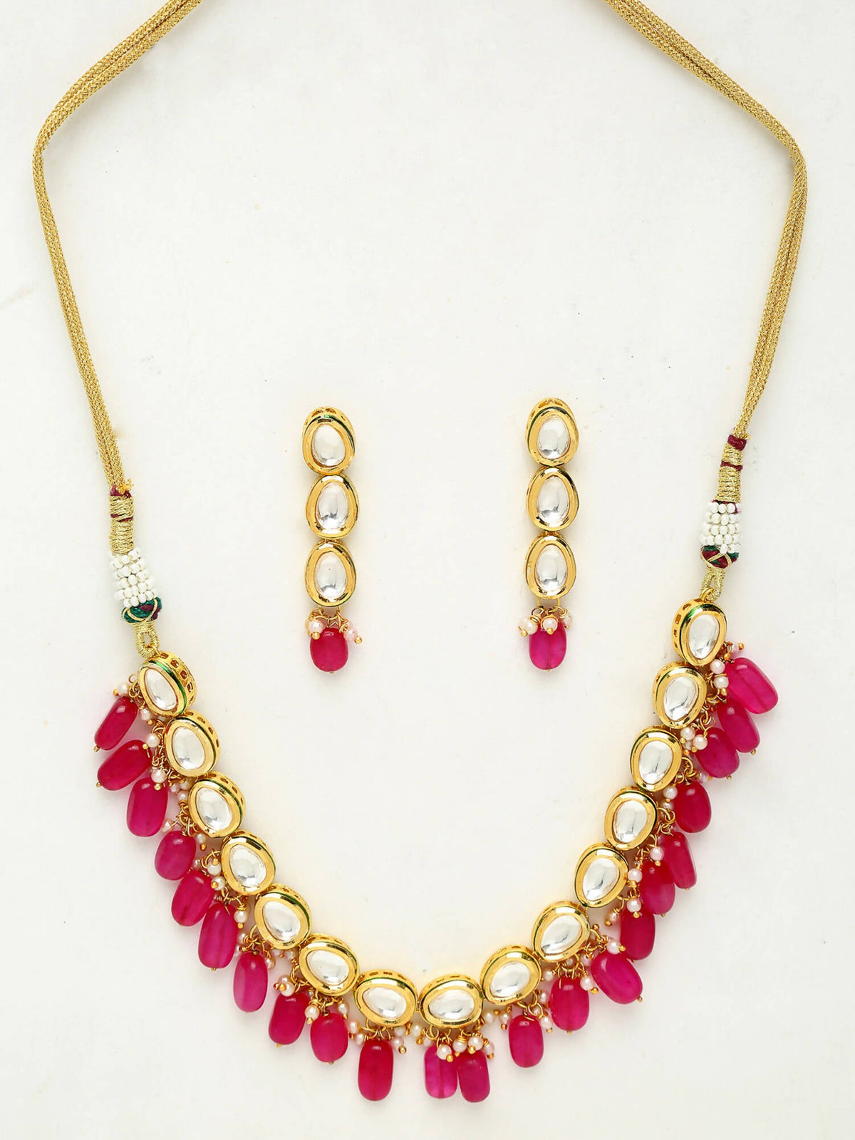 Kundan Choker With Earrings - Ruby Raang | Grocsy