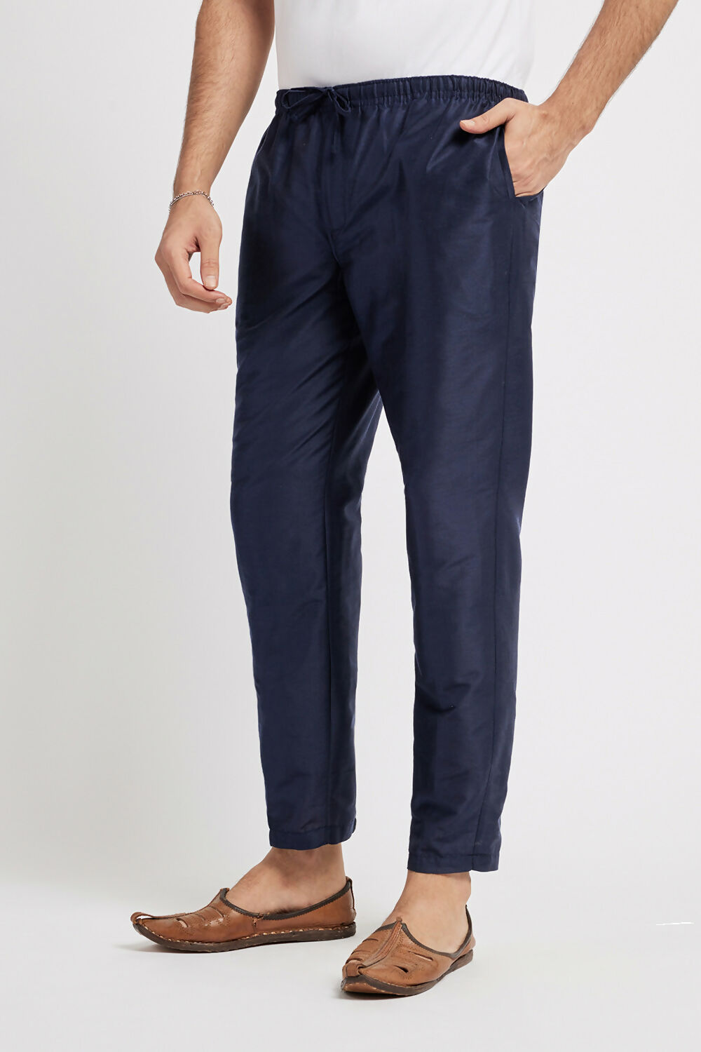Ethnic India Blue solid Pant for Men | Grocsy