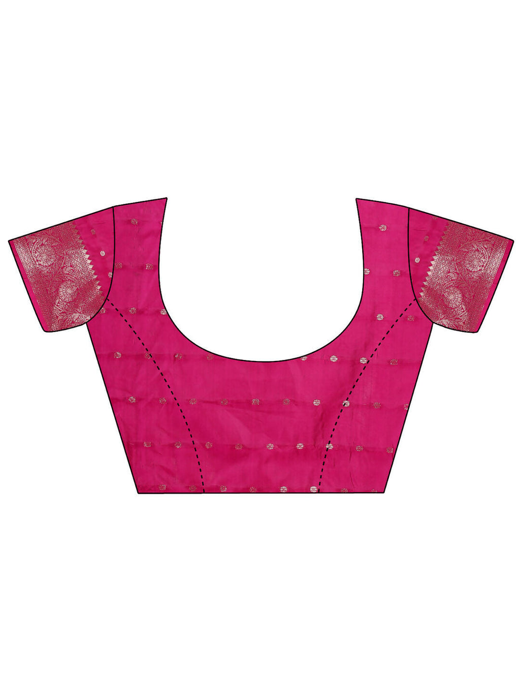Shree Shyam Fashion Lichi Silk Magenta Saree | Grocsy