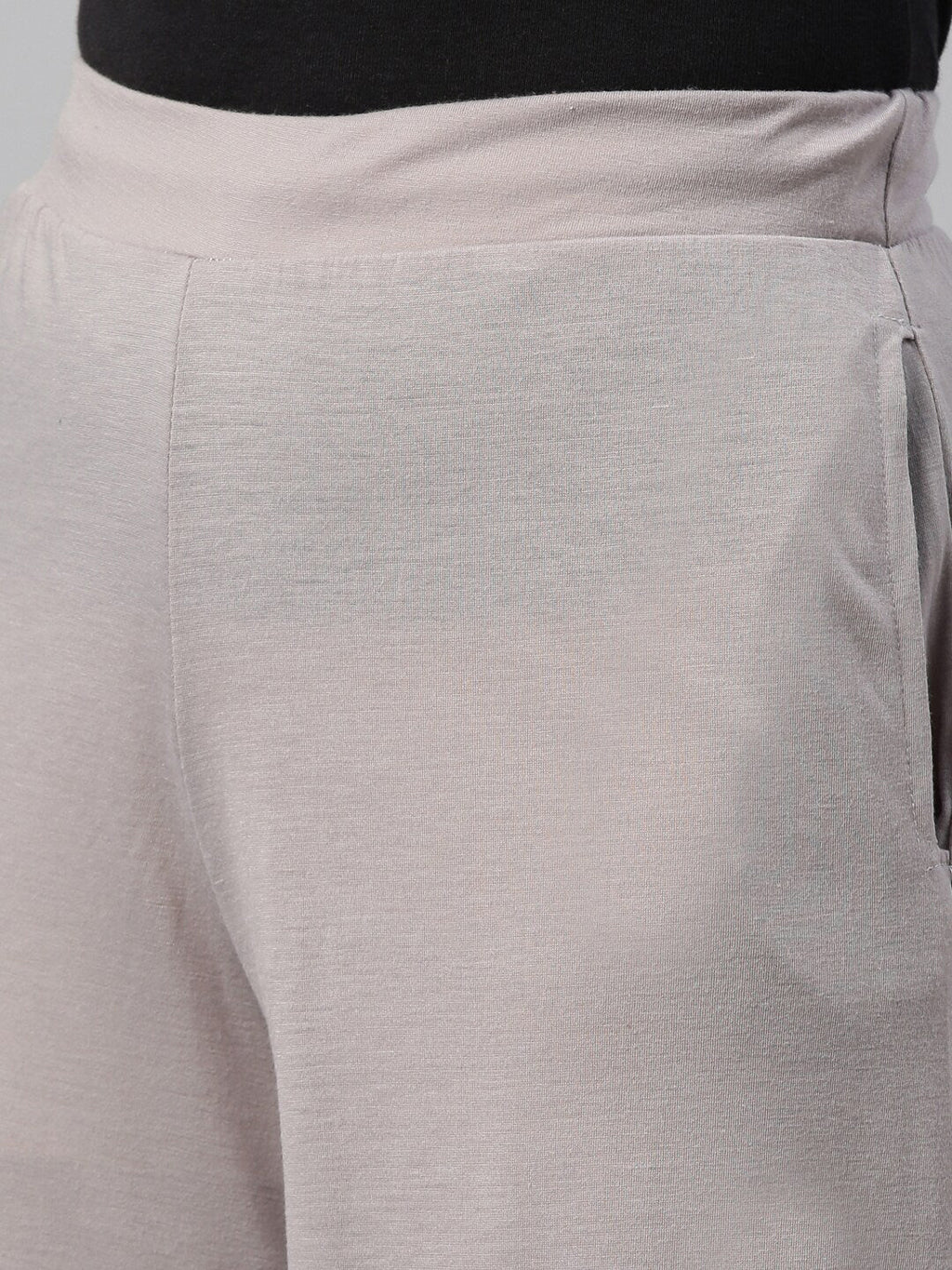 Souchii Women Grey Knitted Palazzos | Grocsy