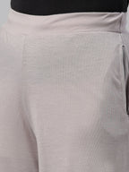 Souchii Women Grey Knitted Palazzos | Grocsy