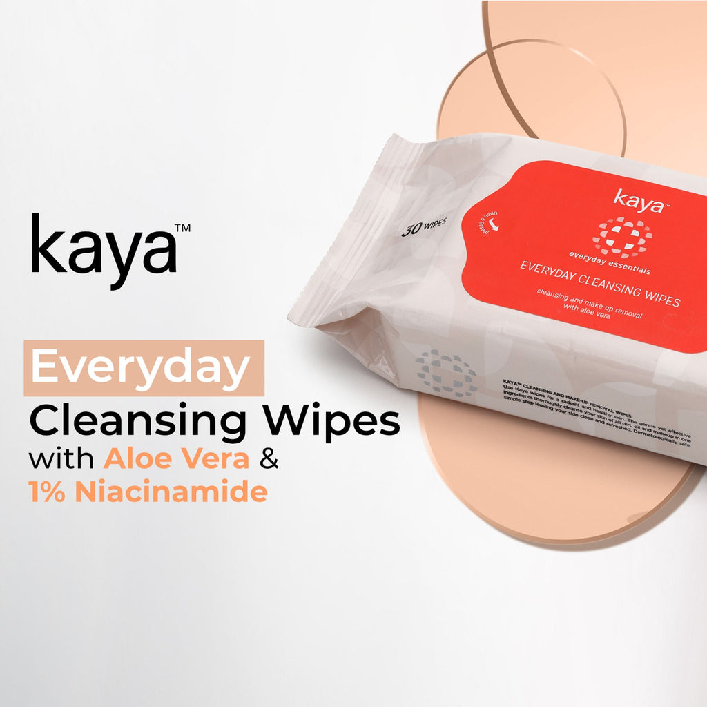 Kaya Everyday Cleansing Wipes - Everyday Essentials (30 Pieces) | Grocsy