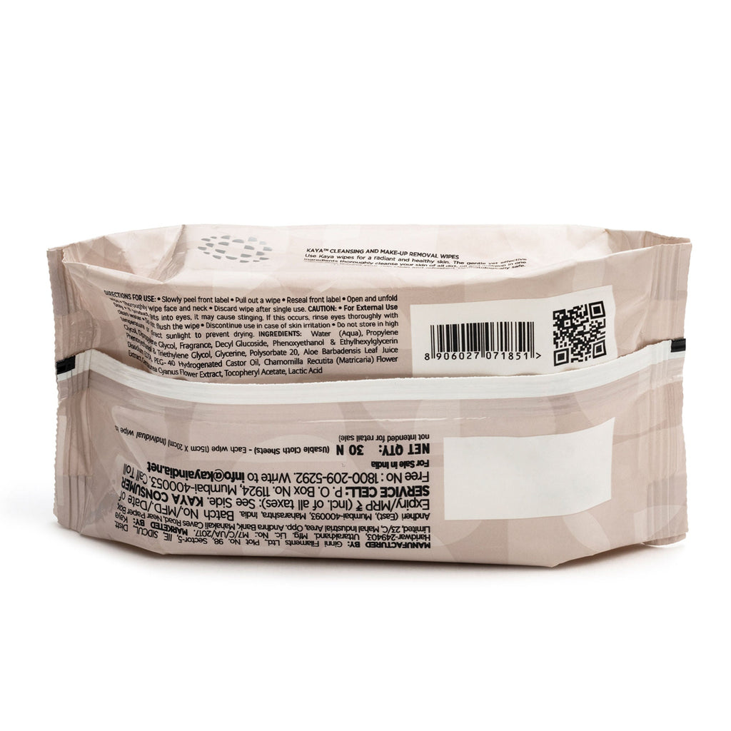 Kaya Everyday Cleansing Wipes - Everyday Essentials (30 Pieces) | Grocsy