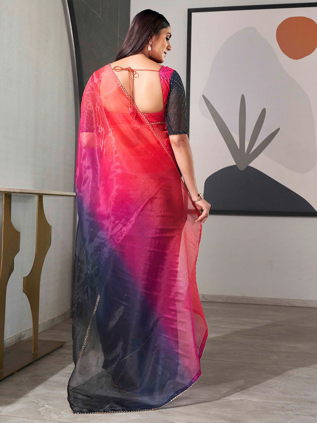 Tikhi Imli Organza Saree | Grocsy