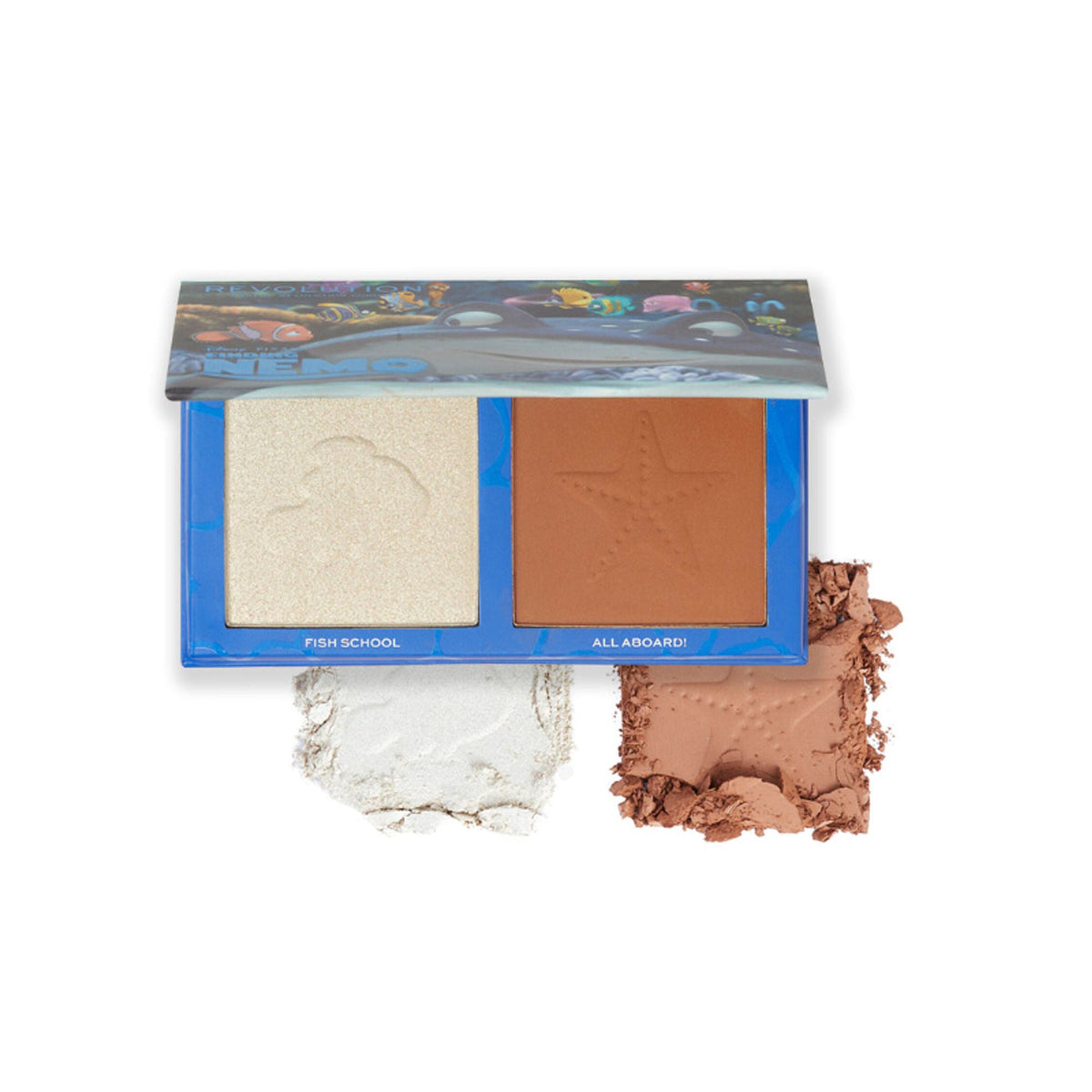Makeup Revolution Disney Pixar's Finding Nemo X Revolution Bronzer & Highlighter Palette - Wake Up | Grocsy