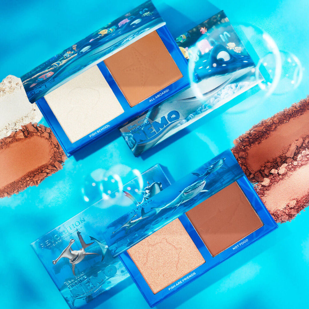Makeup Revolution Disney Pixar's Finding Nemo X Revolution Bronzer & Highlighter Palette - Wake Up | Grocsy