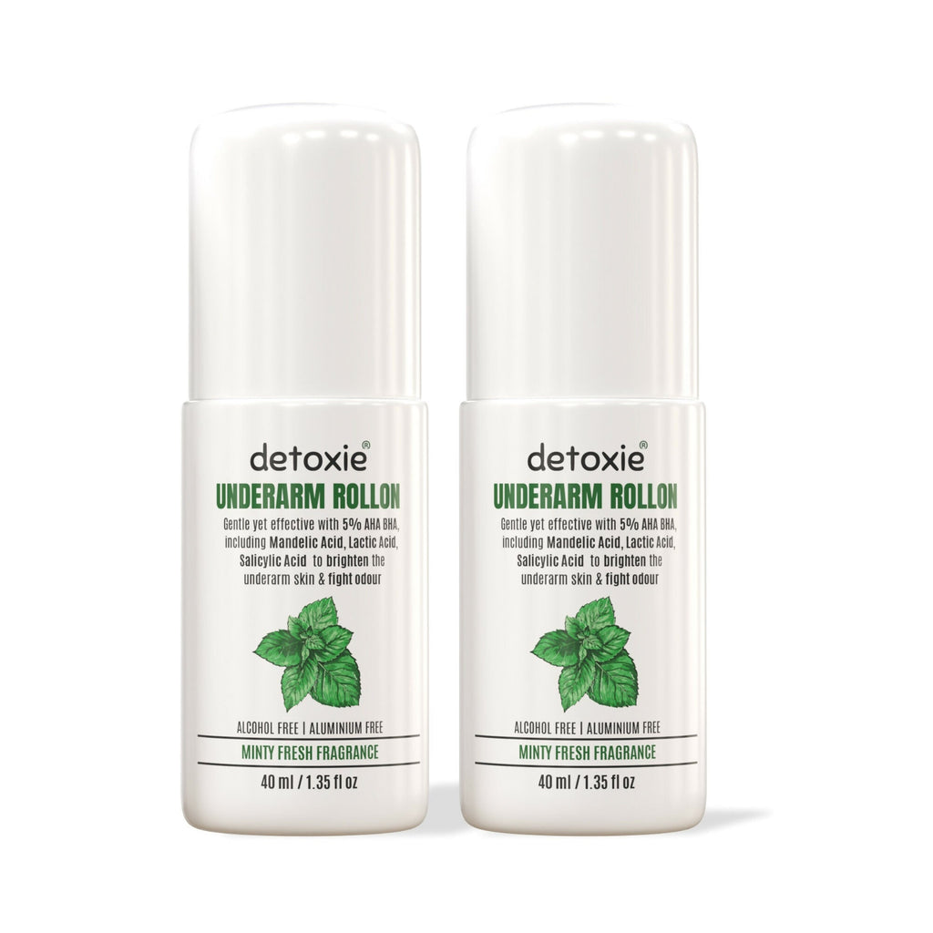 Detoxie 5% AHA BHA Underarm Lightening Deo Roll (Minty Fresh) | Grocsy