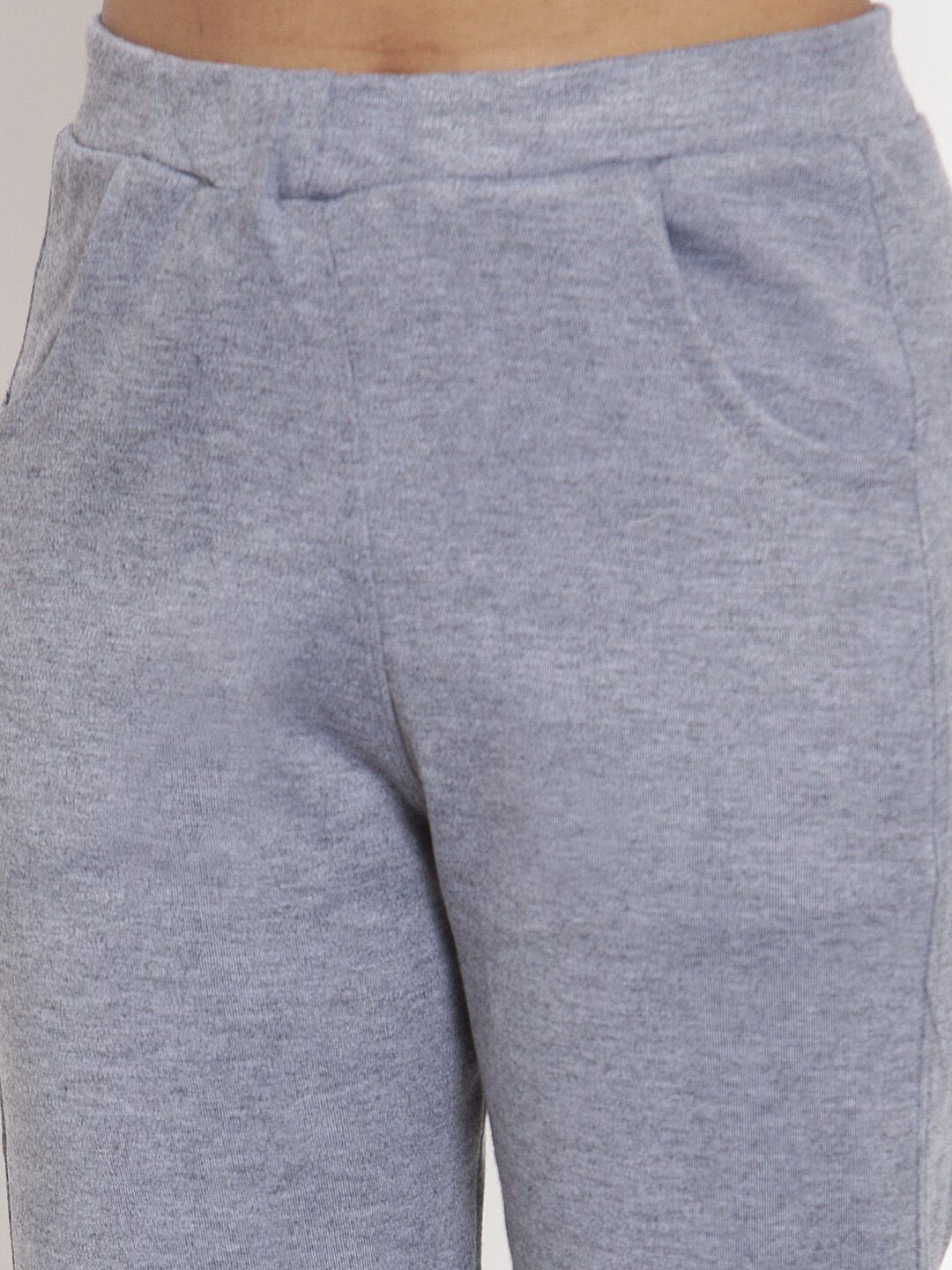 TAG 7 Women Grey Woolen Ankle-Length Leggings Pants | Grocsy