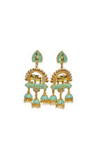 Green Traditional Gold-Polished Elephant Design Kundan Jhumka Jhumki Earrings Indian Jewellery For Women & Girls By House of Ree - Swadesiicart