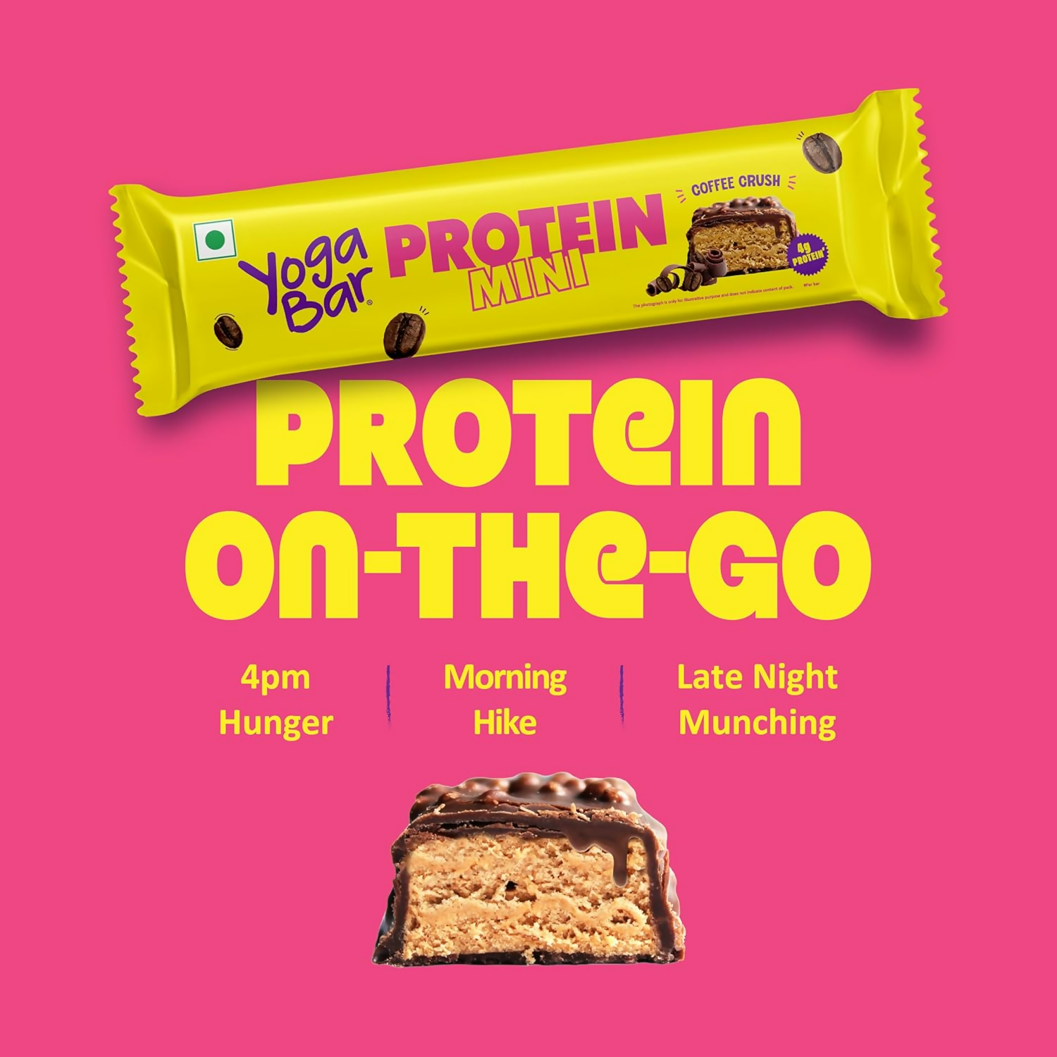Yoga Bar Protein Minis, 4g Protein Bar (Coffee Crush) | Grocsy