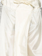 Sethukrishna Boys Gold-Toned & Off White Woven Design Kurta with Dhoti Pants | Grocsy