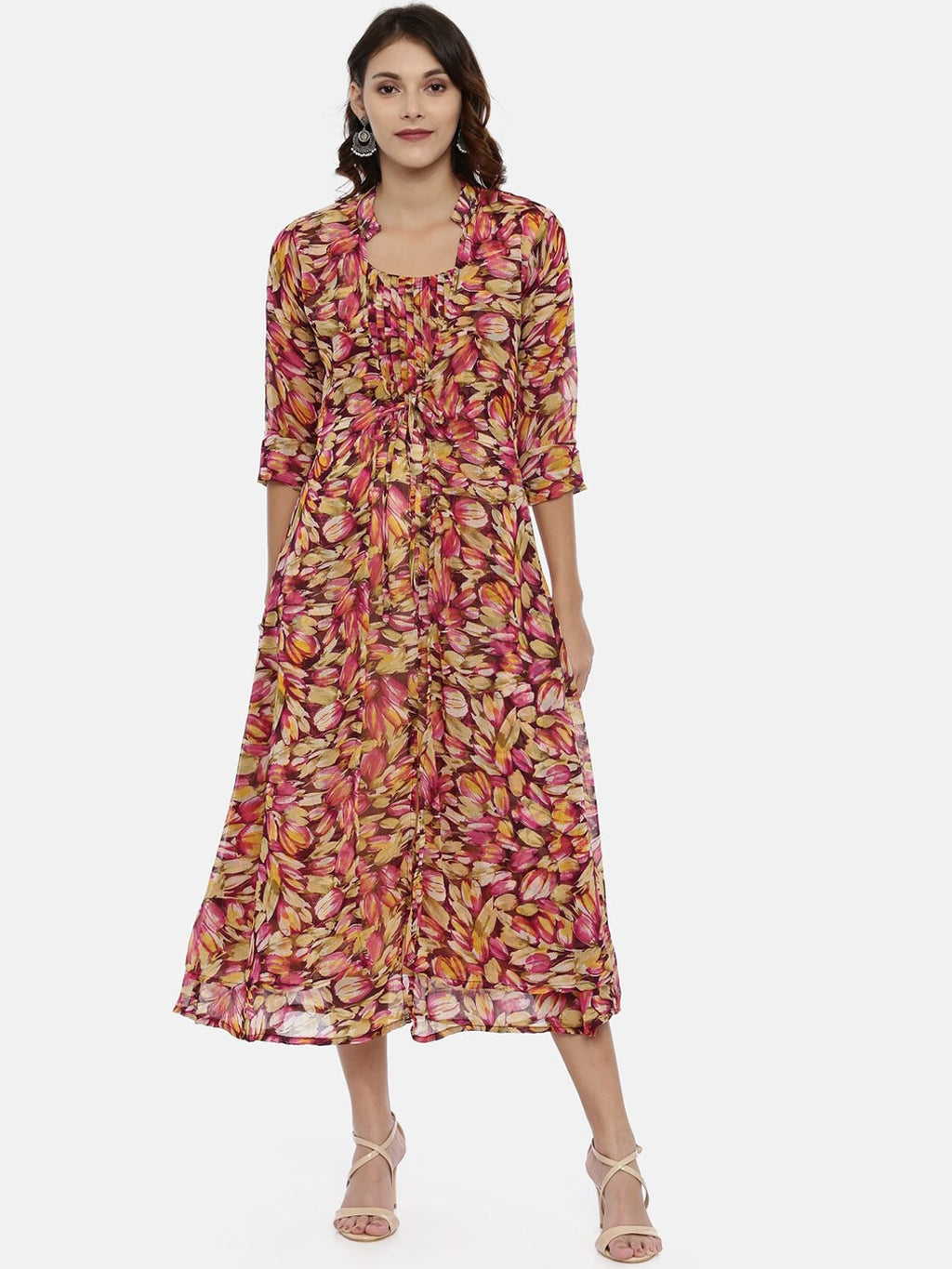 Souchii Multicoloured Printed A-Line Kurta | Grocsy