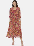 Souchii Multicoloured Printed A-Line Kurta | Grocsy
