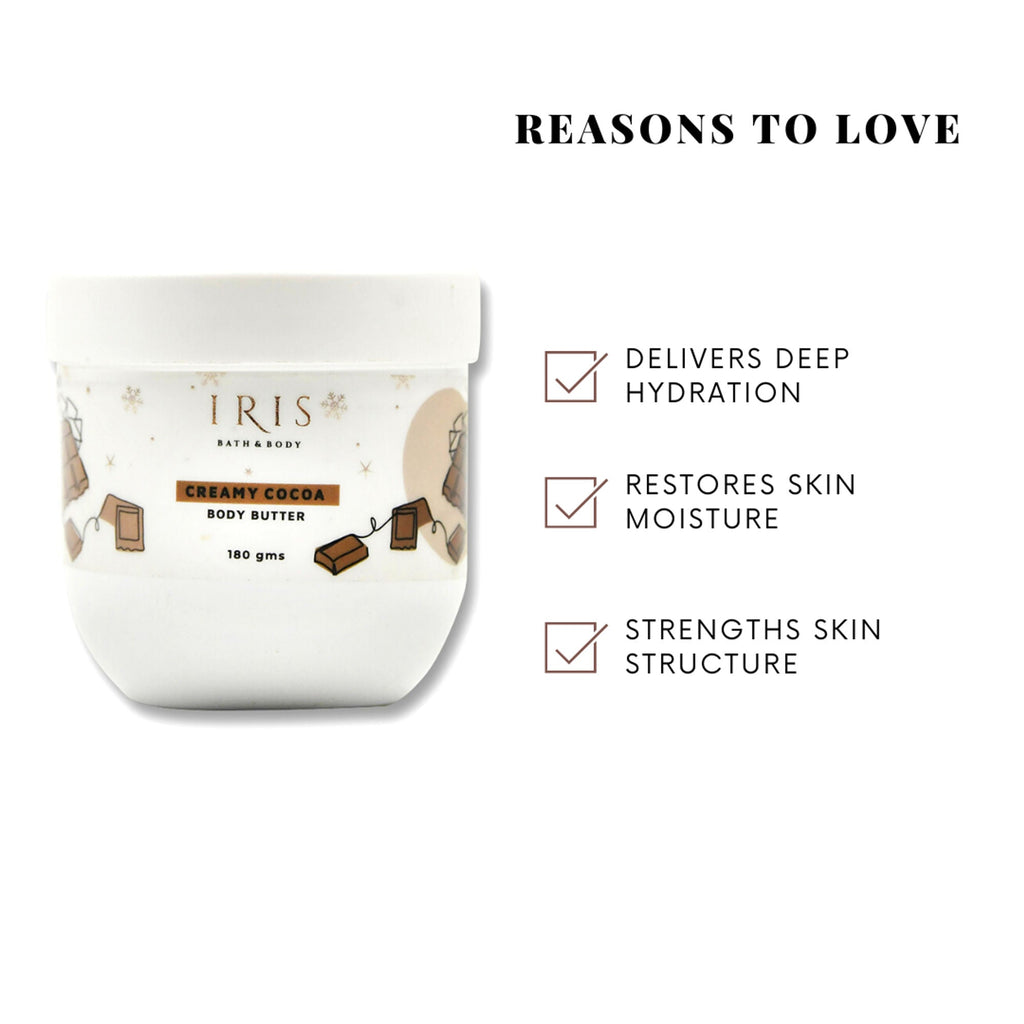 IRIS COSMETICS Bath & Body Creamy Cocoa Body Butter | Grocsy