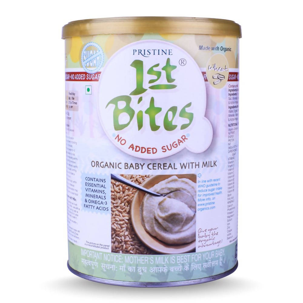 Pristine 1st Bites Organic Wheat Baby Cereal Stage-1 Tin | Grocsy