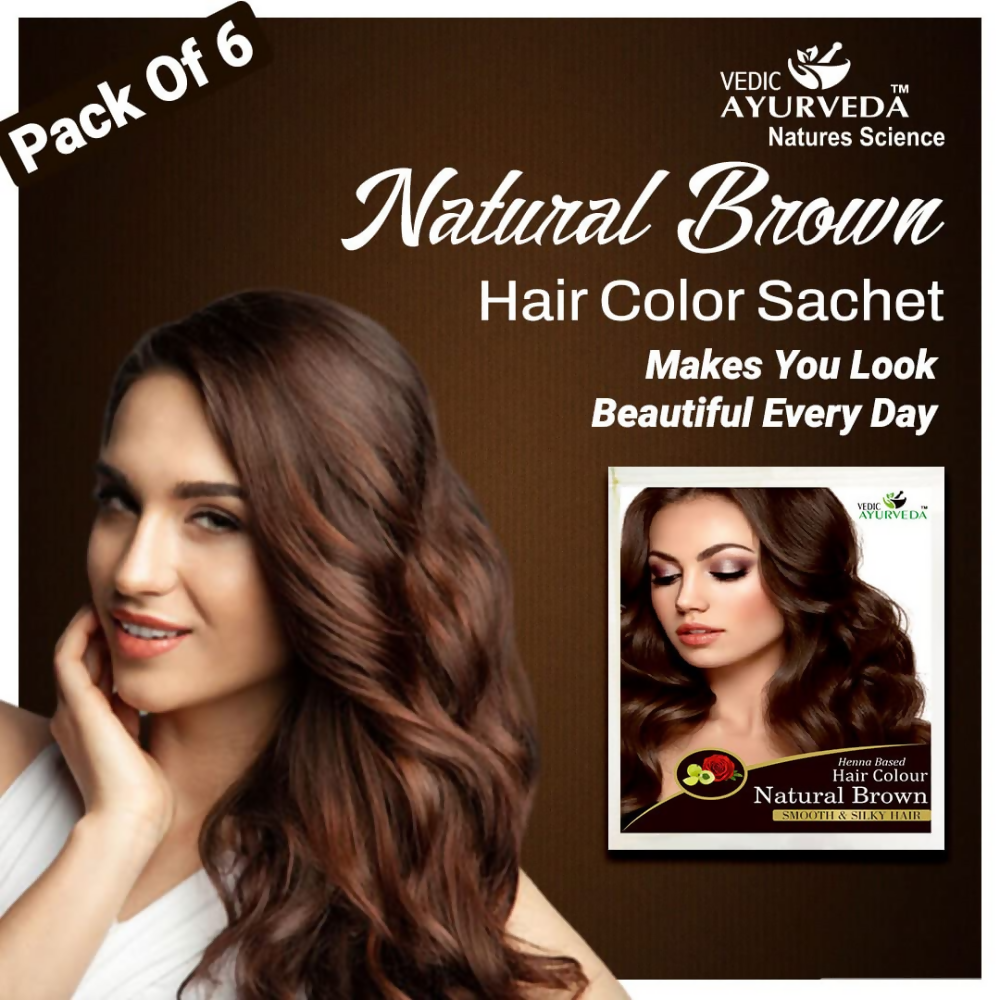 VedicAyurveda Henna Hair Color Naturally Brown | Grocsy