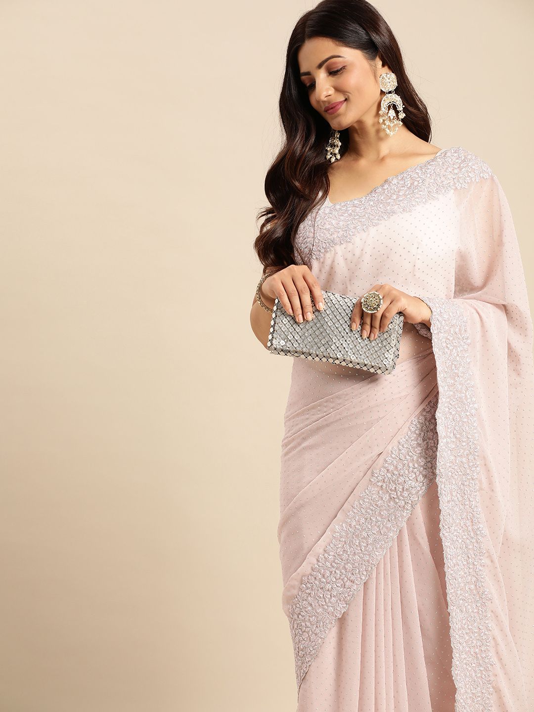 kasee Embellished Beads and Stones Saree | Grocsy