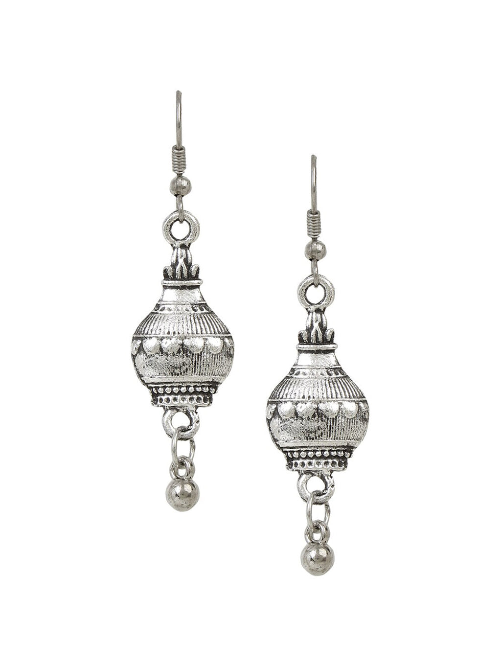 Cardinal Silver-Toned Oxidized Long Jewellery Set | Grocsy