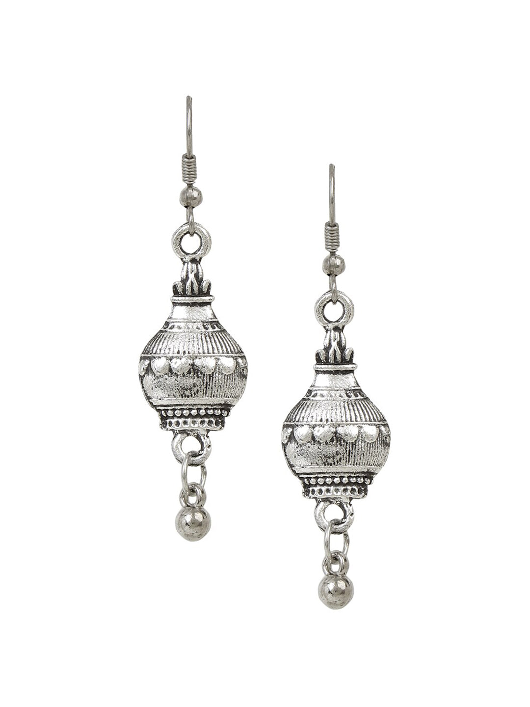 Cardinal Silver-Toned Oxidized Long Jewellery Set | Grocsy