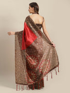 Saree Mall Maroon Printed Saree | Grocsy